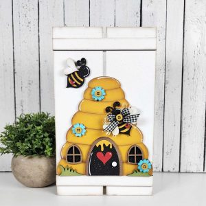 Bee Hive - Hello Honey Collection unpainted wooden cutout, ready for you to paint
