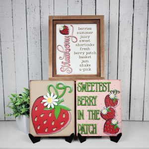 Berry Sweet Collection Sign Trio - unpainted cutouts