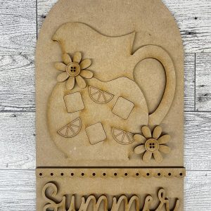 Summer Lemonade Frame Insert cutouts - unpainted wooden cutouts, ready for you to paint