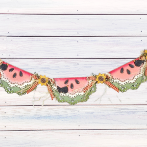 Vintage Watermelon Banner - unpainted wooden cutouts, ready for you to paint