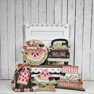 Vintage Watermelon Decor tiered tray set cutouts - unpainted wooden cutouts, ready for you to paint (Copy)